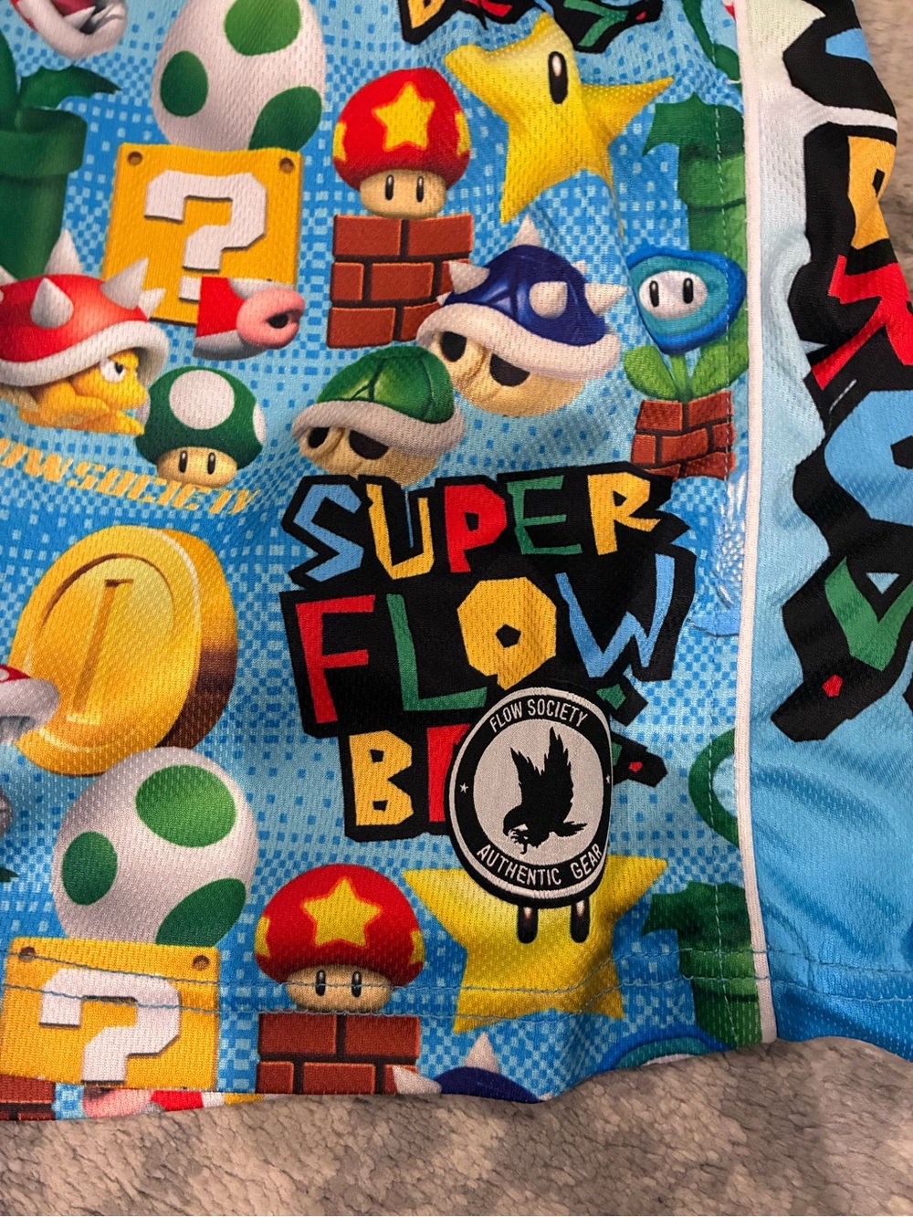 Mario Bros Flow Society Shorts sz. YXL - Picture 3 of 5